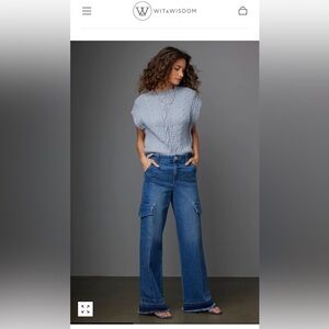 NWT WIT & WISDOM AB SOLUTION LUX TOUCH WIDE LEG JEANS.